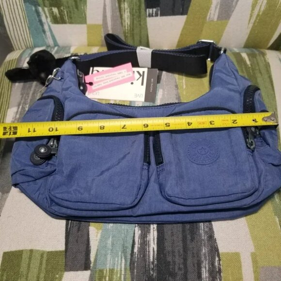🐒Kipling Women's Rikka Shoulder Bag In Blue Lover🐒 - Picture 3 of 7